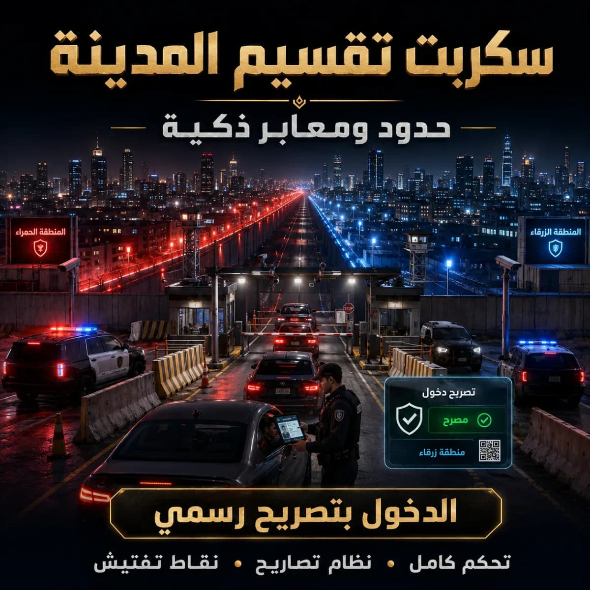 تقسيم المدينة إلى منطقتين. — 1